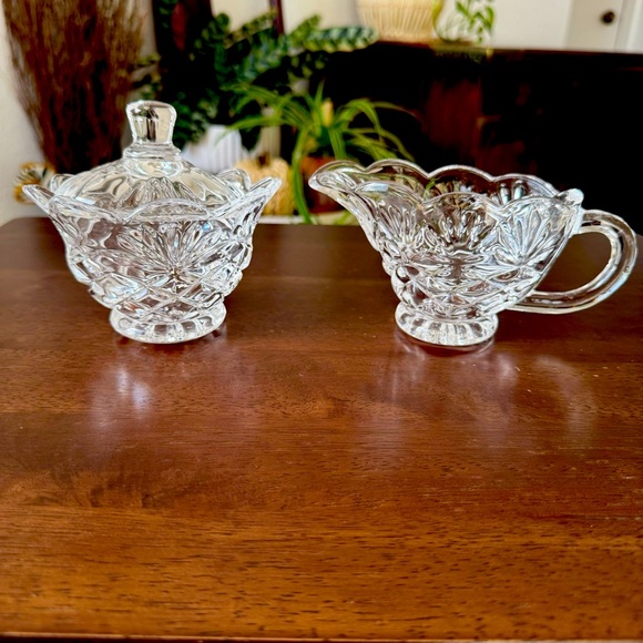 Godinger Other - Vintage Sugar Bowl & Creamer Dublin Crystal by Shannon Crystal by Godinger 3 pc